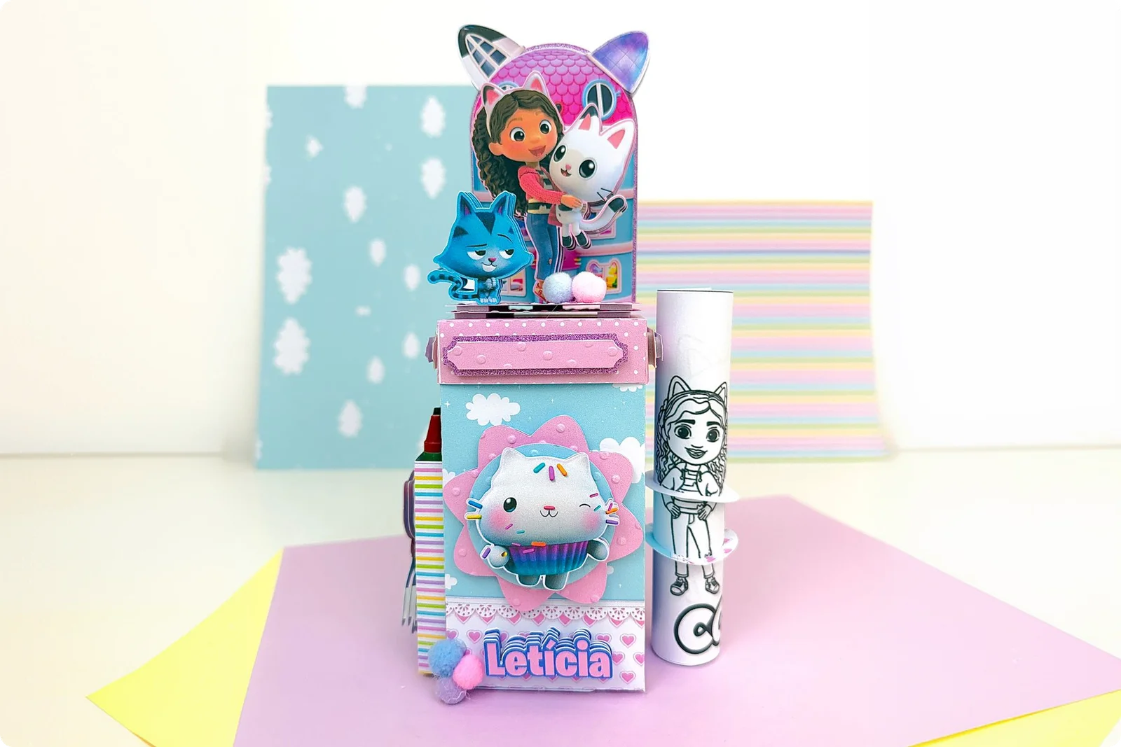 Kit para colorir da Casa Mágica da Gabby